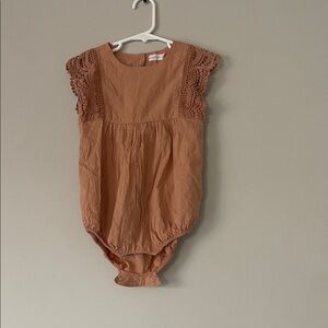 Jamie Kay Terracotta Crochet Baby Romper